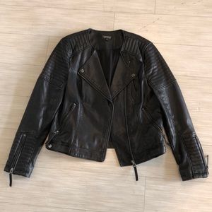 Topshop faux leather jacket
